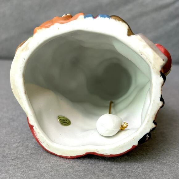 Home Trends Santa Snowman Christmas Porcelain Dinner Bell Ornament Decoration - Picture 5 of 7